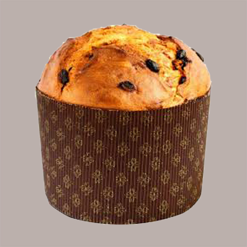 SCATOLA PORTA PANETTONE AVANA CON LACCETTI