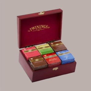 Scatola Legno 6 Scomparti + 60 Filtri Camomilla Assortiti Twinings [1bb5ae6f]