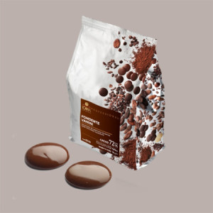 4 Kg Gocce di Cioccolato di Copertura Fondente Cacao 72% Min. ICAM [e20279fc]
