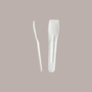 500 Pz Palettina PAP in Carta Ice Scream Spoon Bianca per Gelato 9,8x2x0,5 cm [81657a1c]