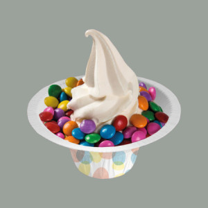 50 Pz Coppetta Yogurt Gelato in Carta Riciclabile Grafica Pois Go-Yo 150cc