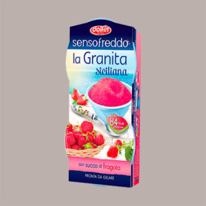 12 x 100 Ml Granita Siciliana al Gusto Fragola Senso Freddo Pronta da Gelare Dolfin (6 astucci da 2) [91f74758]