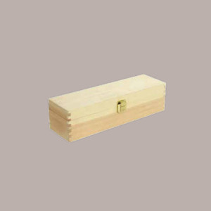 1 Pz Cassetta Legno Pino Stesa per 1 Bottiglia Olio Vino 360x110H100mm [87bf70ea]