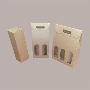 10 Pz Scatola Astuccio Porta 1 Bottiglia Liquore Carta Avana 75x75H400mm [692c441c]