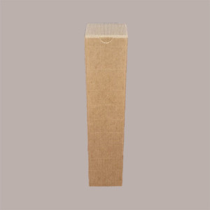 20 Pz Scatola Astuccio Porta 1 Bottiglia Olio 0,25-0,50 L in Carta Onda Avana Petit 55x55H240mm [ce228511]