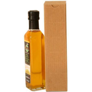 20 Pz Scatola Astuccio Porta 1 Bottiglia Olio 0,25-0,50 L in Carta Onda Avana Petit 55x55H240mm [a5494006]