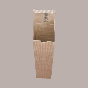 20 Pz Scatola Astuccio Porta 1 Bottiglia Olio 0,50 L in Carta Onda Avana Petit 65x65H320mm [62d4a79c]