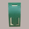 10 Pz Scatola Astuccio Porta 2 Bottiglie Olio Vino in Cartoncino Onda Verde 180x90x385mm [77ddd9d6]