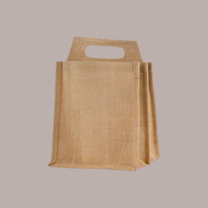 10 Pz Shopper Busta Juta Portabottiglie per Birra Naturale 24,5+17xH23,5/31 cm [69a5444a]