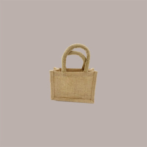 5 Pz Shopper Busta Juta Porta 2 Vasetti con Finestra in Pvc 20+10x15 cm [0c97305e]