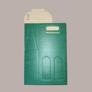 10 Pz Scatola Astuccio Porta 2 Bottiglie Olio Vino in Cartoncino Grafica Seta Verde 180x90x385mm [a8926d37]