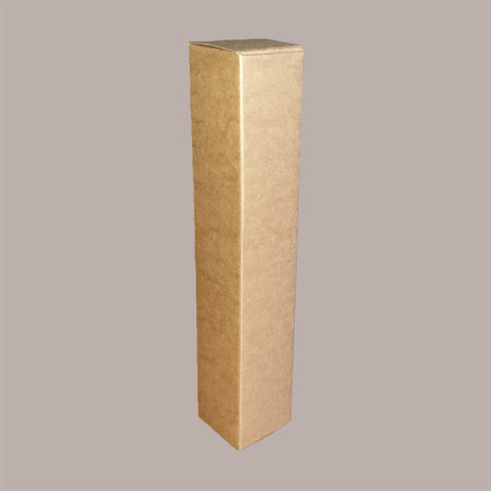 10 Pz Scatola Astuccio Porta 1 Bottiglia Liquore in Cartoncino Avana Liscio 75x75H400mm [b55a400f]