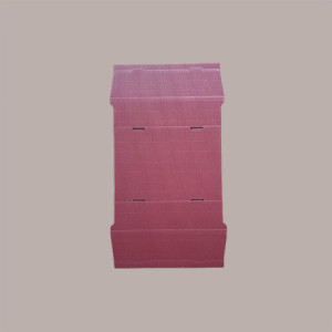 10 Pz Cesto per Confezioni Regalo Natalizie in Cartoncino Bordeaux Ondulato Rettangolare Medio 370x265H100mm [3fbdd634]