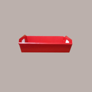 10 Pz Cesto per Confezioni Regalo Natalizie in Cartoncino Rosso grafica effetto pelle Rettangolare Piccolo 310x220H90 [f848de80]