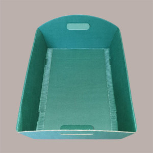 10 Pz Cesto per Confezioni Regalo Natalizie in Cartoncino Ondulato Verde Rettangolare Mini 220x155H60mm