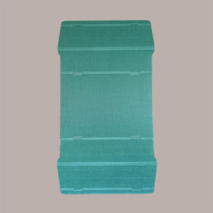 10 Pz Cesto per Confezioni Regalo Natalizie in Cartoncino Ondulato Verde Rettangolare Piccolo 320x220H85mm [bc519dbd]