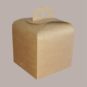 10 Pz Scatola per Confezione Regalo Porta Panettone Alto da 1 Kg in Cartoncino Avana 200x200H180mm [0a925d00]