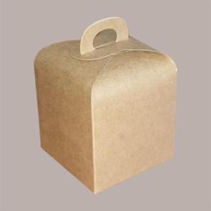 10 Pz Scatola per Confezione Regalo Porta Piccolo Panettone Alto da 100gr in Cartoncino Avana 100x100H100mm [76cbf964]