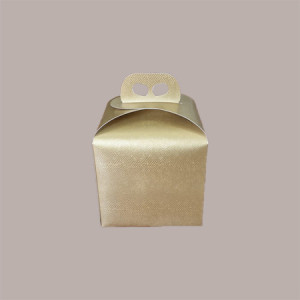 10 Pz Scatola per Confezione Regalo Porta Panettone Alto da 1 Kg in Cartoncino grafica Skin Oro 200x200H180mm