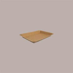 100 Pz Vassoio per Alimenti in Carta Kraft Avana MT5 170x122H16 mm [daad4ddd]