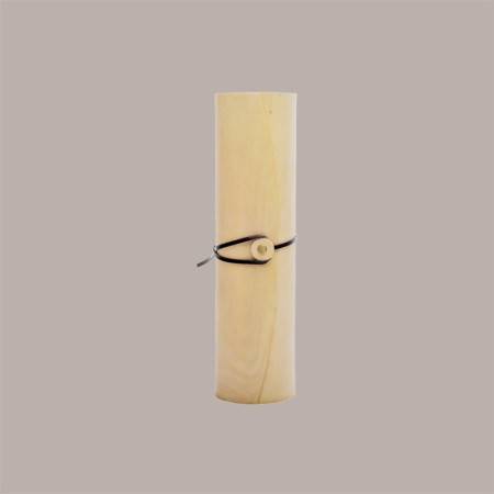 2 Pz  Astuccio in Legno Porta 1 Bottiglia con cordino H32,5cm Dm 8cm [7517264d]