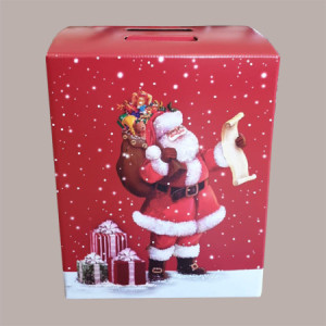 10 Pz Scatola per Confezione Regalo Natale Porta Panettone Bottiglia Valigetta Piccola Cartoncino Rosso grafica Babbo [3667bcef]