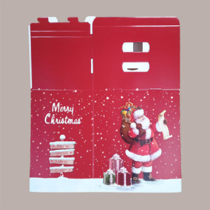 10 Pz Scatola per Confezione Regalo Natale Porta Panettone Bottiglia Valigetta Media Cartoncino Rosso grafica Babbo N [0386e2f4]