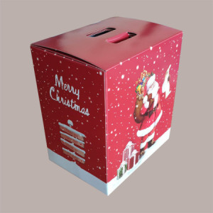 10 Pz Scatola per Confezione Regalo Natale Porta Panettone Bottiglia Valigetta Media Cartoncino Rosso grafica Babbo N [fdaa2ce6]