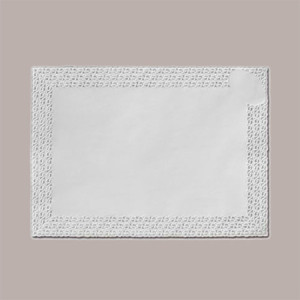 100 Pz Pizzi in Carta Bianchi Rettangolari antigrasso Centrini Smerlati 15x30cm [ec6974e7]