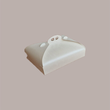 5 Pz Scatola Porta Torta Rettangolare Grande Cartoncino Bianco grafica effetto pelle 33x44H7cm [e331ba0b]