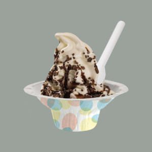 50 Pz Coppetta Yogurt Gelato in Carta Riciclabile Grafica Pois Go Yo 100cc