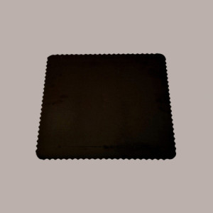 10 Pz Sottotorta Vassoio Cartone Quadrato Oro Nero Microtriplo 35x35cm