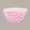 135 Pz Pirottino Rotondo per Muffin o Cupcake in Carta Forno Rosa a Pois Bianco [5820cb98]