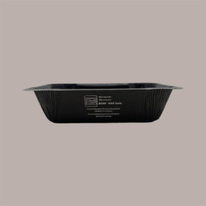 50 Pz Vaschetta in Carta Rivestita in PET per Alimenti Colore Nero 223x192H45 mm [f2b5a7fd]