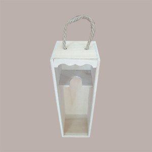 1 Pz Scatola in Legno di Pino 750 ml Cassetta Stesa porta 1 Bottiglia Olio Vino con Finestra pvc 110x100H360mm [d5801f6f]