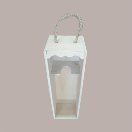 1 Pz Scatola in Legno di Pino 750 ml Cassetta Stesa porta 1 Bottiglia Olio Vino con Finestra pvc 110x100H360mm [d5801f6f]