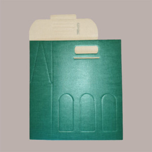 10 Pz Scatola Astuccio Porta 3 Bottiglie 750 ml Olio Vino in Cartoncino Grafica Seta Verde 270x90x385mm [0662719f]