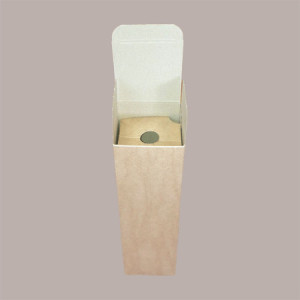 10 Pz Scatola Astuccio Porta 1 Bottiglia 750 ml Champagne o Prosecco in Cartoncino Avana liscio 100x100H340mm [dccf32bf]