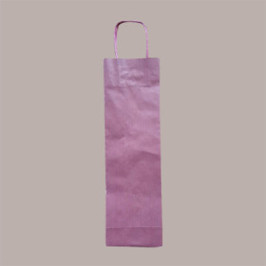 20 Borsa Busta Carta Bordeaux porta 1 Bottiglia 750 ml con Manico in Cordoncino 12+9x40cm [10747979]