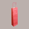 20 Borsa Busta Carta Rossa porta 1 Bottiglia 750 ml con Manico in Cordoncino 12+9x40cm [fcb3646f]