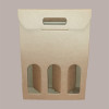 10 Pz Scatola Astuccio Porta 3 Bottiglie 750 ml Champagne in Cartoncino Avana Liscio 300x100H385mm [3aaab16c]