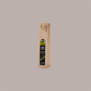 20 Pz Shopper Busta in Carta per Bottiglie 250/500 ml di Olio e Liquori Natural Edition con Finestra 7,2+6,8x31 cm [deb6dcff]