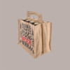 10 Pz Shopper Busta Juta Portabottiglie 500/750 ml per Birra con Stampa 24,5+17xH23,5/31 cm [80321e42]