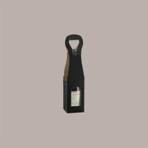 10 Pz Scatola Astuccio Porta 1 Bottiglia 750 ml vino e olio New Bag in Cartoncino Seta Nero 90x90H410mm [1c073ba5]