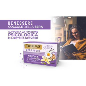 18 Filtri Tisana Infuso Benessere Coccole della Sera Con Vitamina B3 Twinings [6e8edbab]