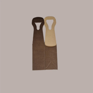 10 Pz Scatola Astuccio Porta 1 Bottiglia 750 ml vino e olio New Bag in Cartoncino Marrone effetto Pelle 90x90H410mm