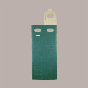 20 Pz Scatola Astuccio Porta 1 Bottiglia 750 ml Olio Vino Cartoncino Onda Verde con finestra 90x90H385mm [423c87cd]