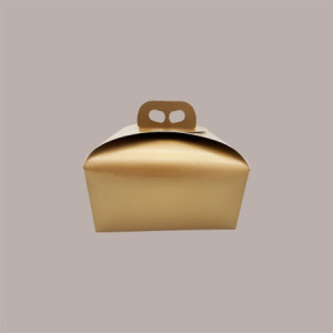 10 Pz Scatola per Confezione Regalo Porta Panettone Basso da 1 Kg in Cartoncino grafica Skin Oro 245x245H130mm [8b6de442]