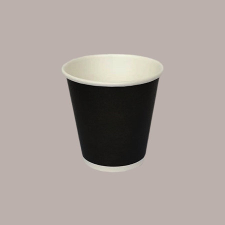 200 Pezzi Bicchiere Termico Carta Politenata Caffè 3oz Black Nero [963333d1]