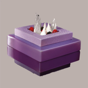 1 Pz Stampo Acciaio Inox Quadrato Fascia per Semifreddo Torta Gelato 18x18H4 cm